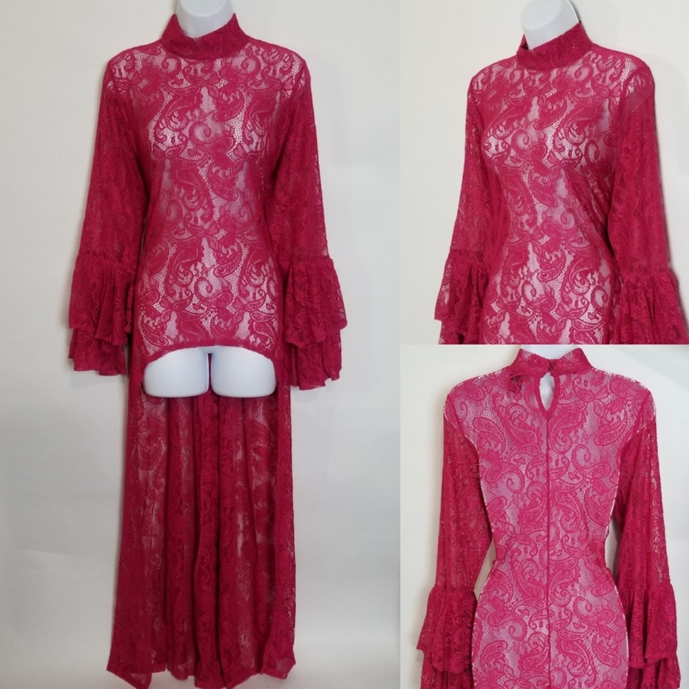 High-Low Lace Top - Picture 2 of 7